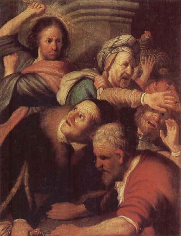 REMBRANDT Harmenszoon van Rijn Christ Driving the Money-changers from the Temple Norge oil painting art